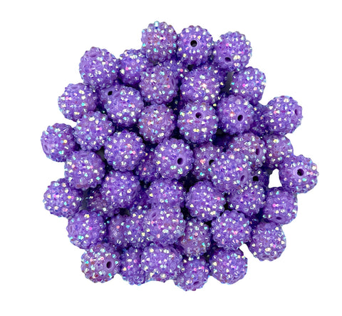 16mm Light Purple AB Rhinestone Beads