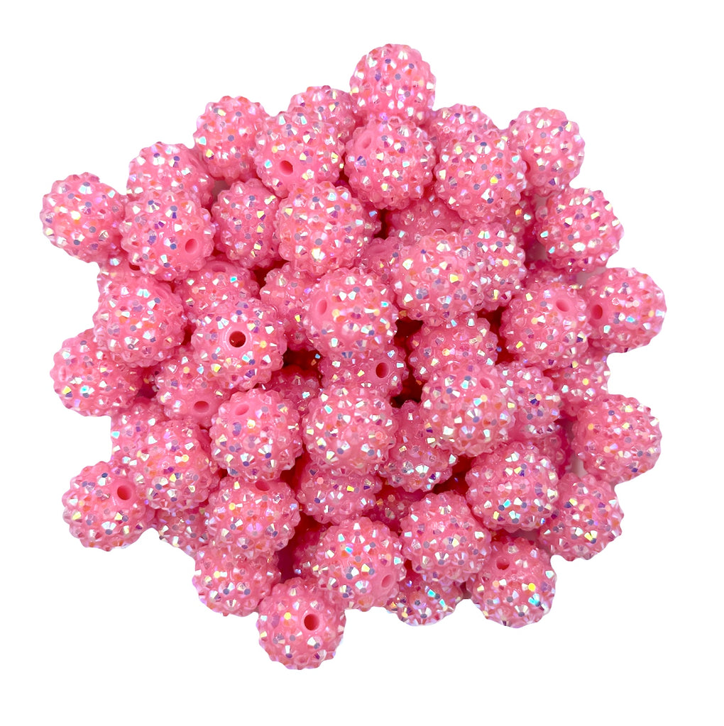 16mm Light Pink AB Rhinestone Beads
