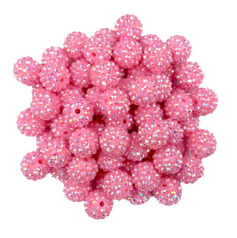 16mm Light Pink AB Rhinestone Beads