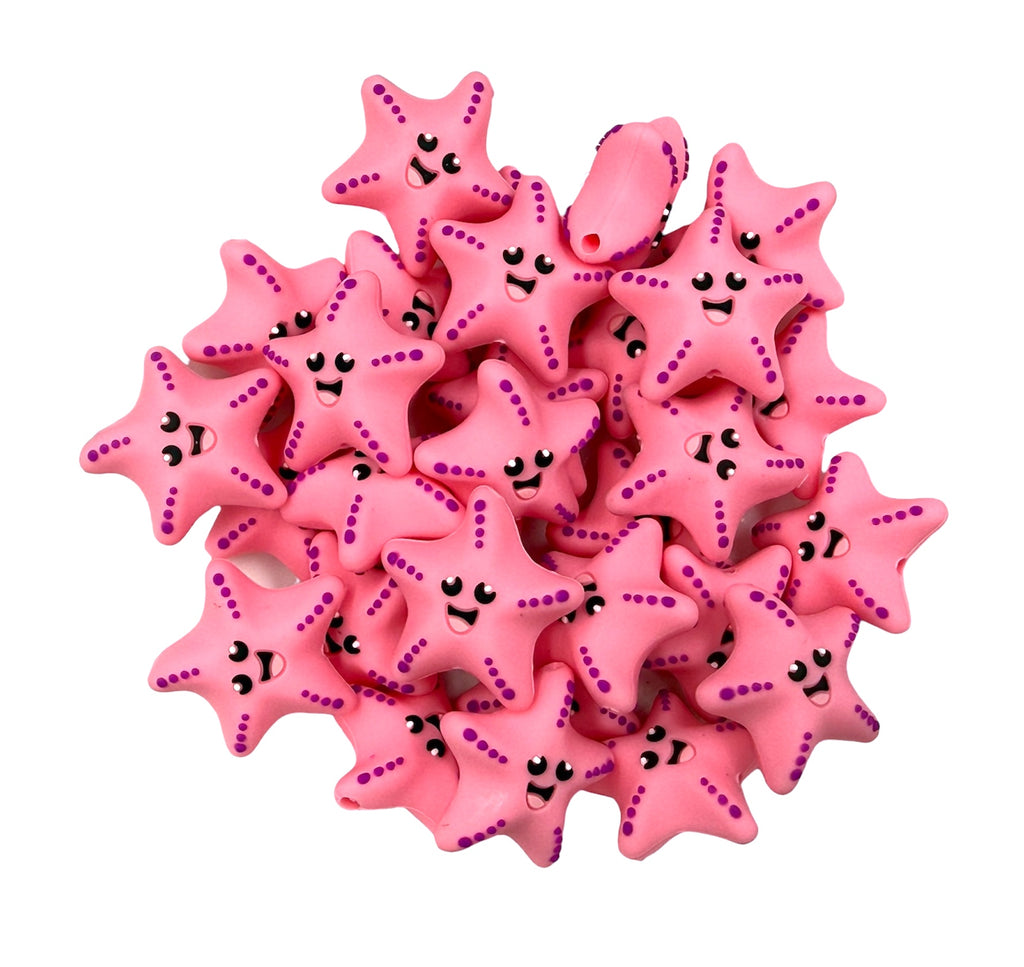 3D Starfish Silicone Focal Beads