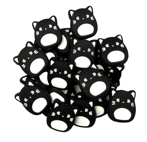 Black Cat Silicone Focal Beads
