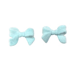 Pale Blue Acrylic Bow Beads