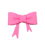 Bright Pink 3D Silicone Bow Focal Bead Straw Topper