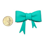 Turquoise 3D Silicone Bow Focal Bead Straw Topper