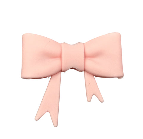 Light Pink 3D Silicone Bow Focal Bead Straw Topper