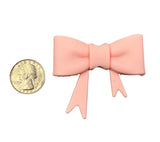Light Pink 3D Silicone Bow Focal Bead Straw Topper