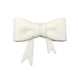 White 3D Silicone Bow Focal Bead Straw Topper