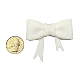 White 3D Silicone Bow Focal Bead Straw Topper