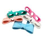 White 3D Silicone Bow Focal Bead Straw Topper