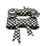 Black & White 3D Silicone Bow Focal Bead Straw Topper