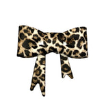 Black Leopard 3D Silicone Bow Focal Bead Straw Topper