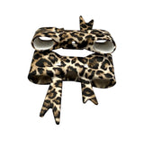 Black Leopard 3D Silicone Bow Focal Bead Straw Topper