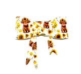 Cows & Sunflowers 3D Silicone Bow Focal Bead Straw Topper