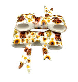 Cows & Sunflowers 3D Silicone Bow Focal Bead Straw Topper