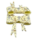 Cross & Flowers 3D Silicone Bow Focal Bead Straw Topper