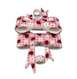 Ladybugs & Daisies 3D Silicone Bow Focal Bead Straw Topper