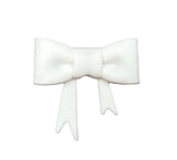White 3D Silicone Bow Focal Bead Straw Topper