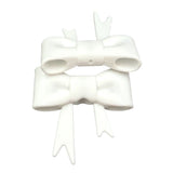 White 3D Silicone Bow Focal Bead Straw Topper