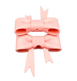 Pink Quartz 3D Silicone Bow Focal Bead Straw Topper