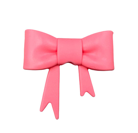 Perfectly Pink 3D Silicone Bow Focal Bead Straw Topper