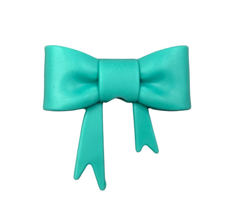 Turquoise 3D Silicone Bow Focal Bead Straw Topper