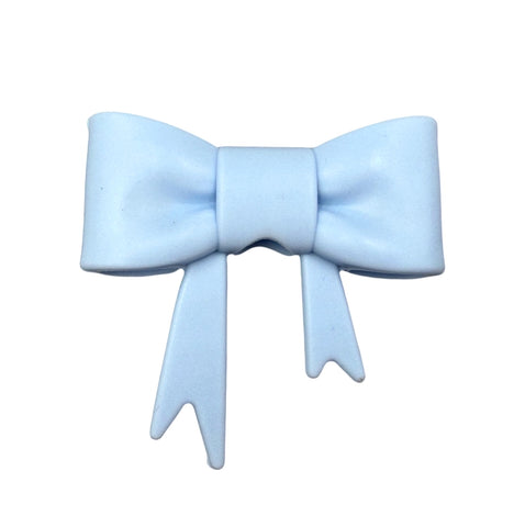 Baby Blue 3D Silicone Bow Focal Bead Straw Topper