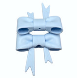 Baby Blue 3D Silicone Bow Focal Bead Straw Topper