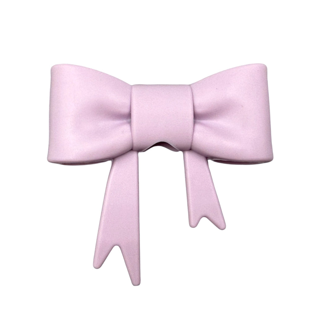 Lilac Purple 3D Silicone Bow Focal Bead Straw Topper