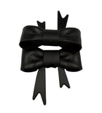 Black 3D Silicone Bow Focal Bead Straw Topper