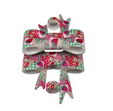 Strawberry Patchwork 3D Silicone Bow Focal Bead Straw Topper