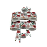 Wild Roses 3D Silicone Bow Focal Bead Straw Topper