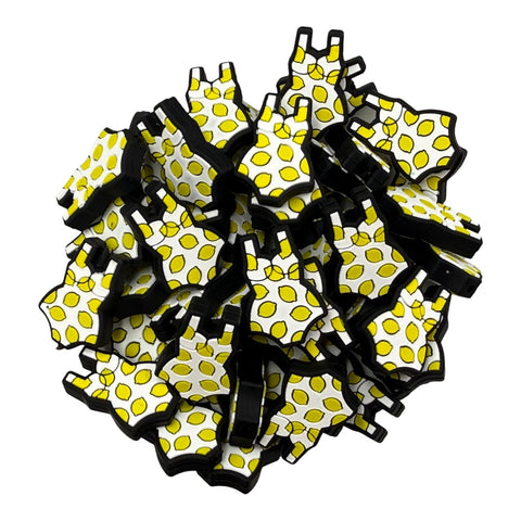 Summer Lemon Swimsuit Silicone Focal Beads