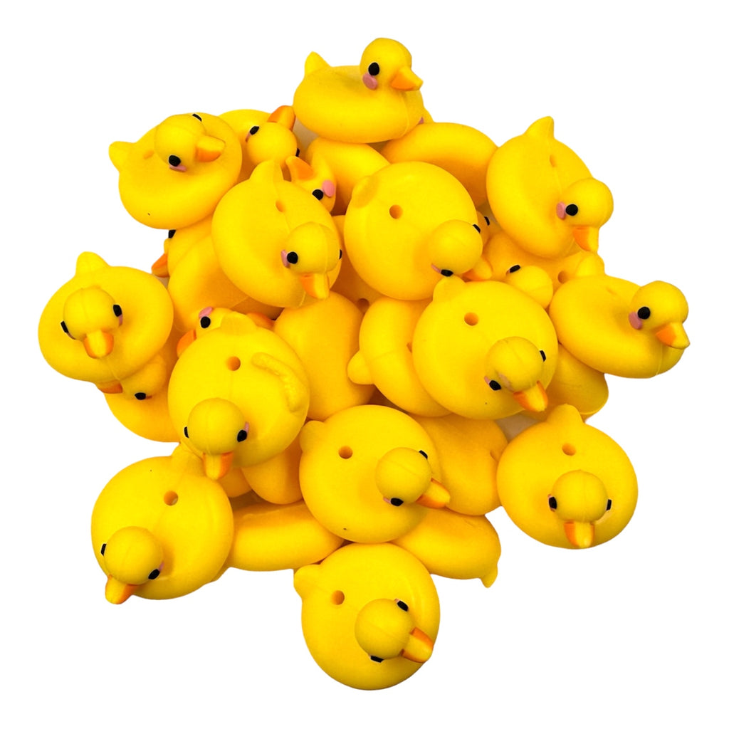 3D Duck Pool Float Silicone Focal Beads