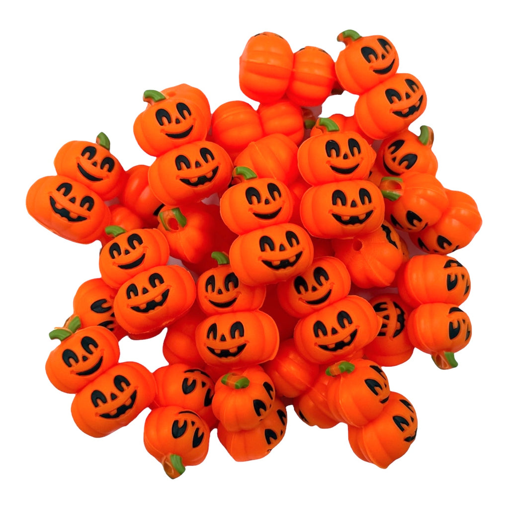 3D Double Pumpkin Silicone Focal Beads