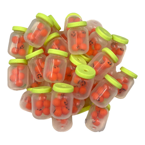3D Halloween Pumpkin Jar Silicone Focal Beads