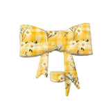 Yellow Daisy 3D Silicone Bow Focal Bead Straw Topper
