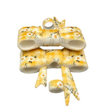Yellow Daisy 3D Silicone Bow Focal Bead Straw Topper