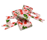 Pink Cherry Gingham 3D Silicone Bow Focal Bead Straw Topper