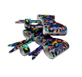 Rainbow Leopard 3D Silicone Bow Focal Bead Straw Topper