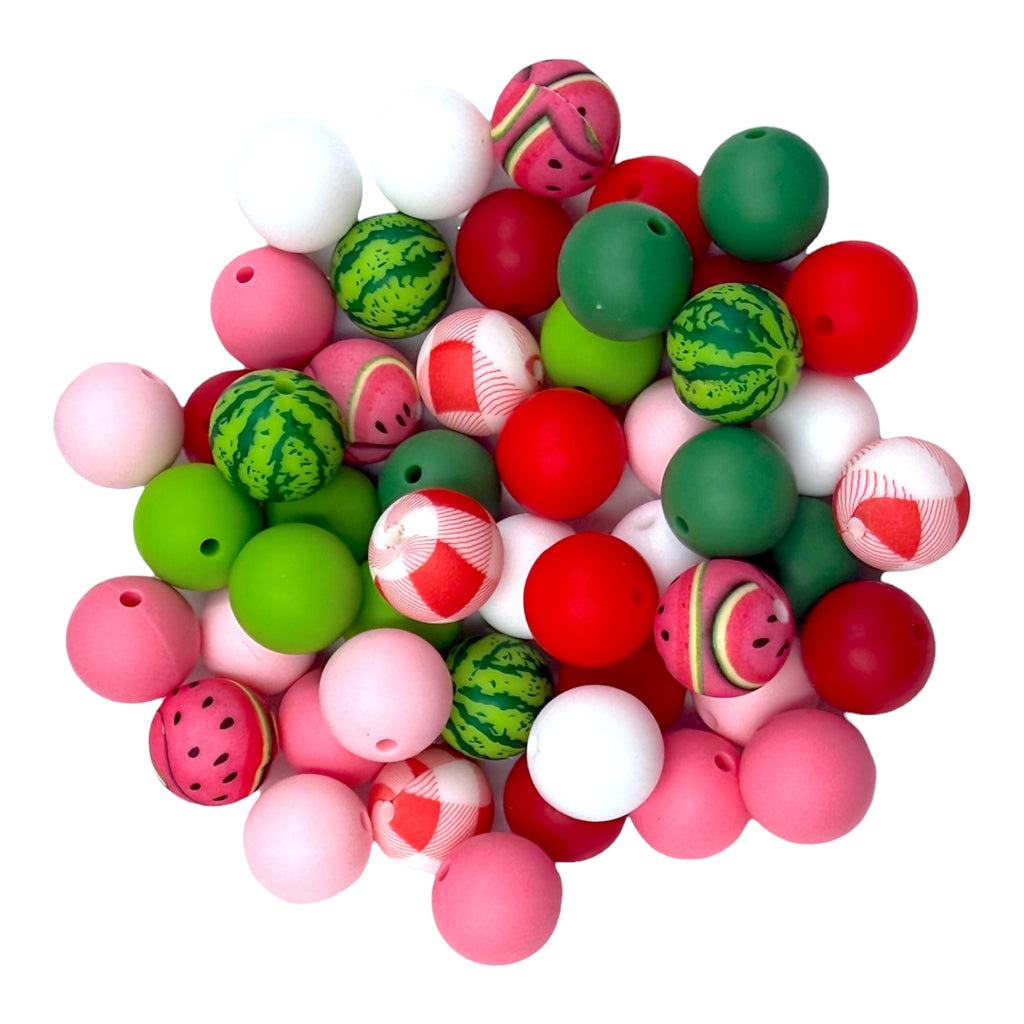 Watermelon Picnic Silicone Bead Mix