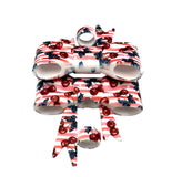 Cherries & Stripes 3D Silicone Bow Focal Bead Straw Topper
