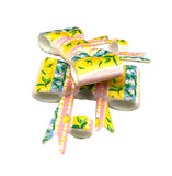 Lemons, Stripes & Flowers 3D Silicone Bow Focal Bead Straw Topper