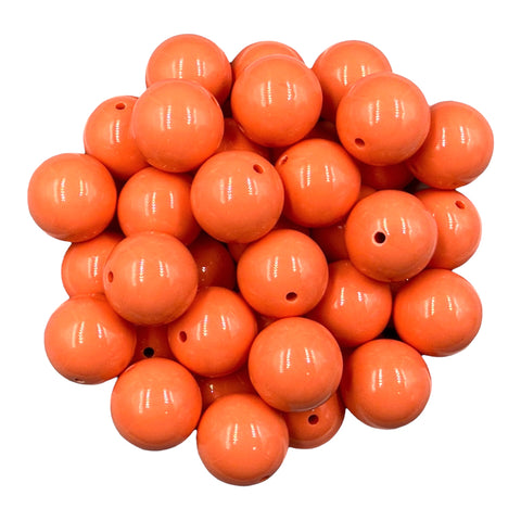5 20mm Coral Solid Chunky Acrylic Beads