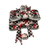 Cherry Check 3D Silicone Bow Focal Bead Straw Topper