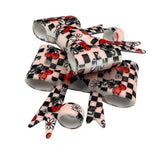 Cherry Check 3D Silicone Bow Focal Bead Straw Topper