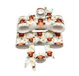 Highland Cow 3D Silicone Bow Focal Bead Straw Topper