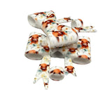 Highland Cow 3D Silicone Bow Focal Bead Straw Topper