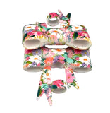 Colorful Flower Garden 3D Silicone Bow Focal Bead Straw Topper