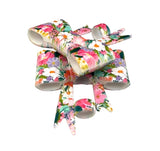 Colorful Flower Garden 3D Silicone Bow Focal Bead Straw Topper