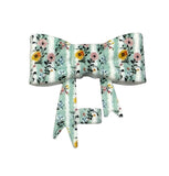 Mint Flower Garden 3D Silicone Bow Focal Bead Straw Topper